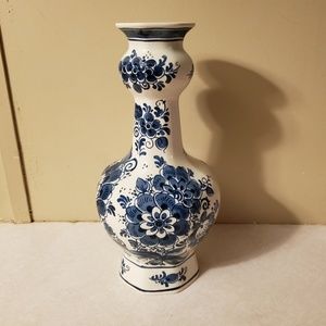 Blauw Delfts 10 1/8" Distel SCR Handpainted Vase